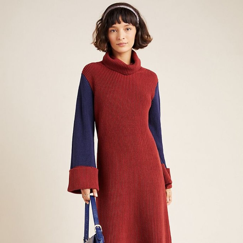 Anthropologie Duffy Colorblocked Sweater Dress - Picture 4 of 4